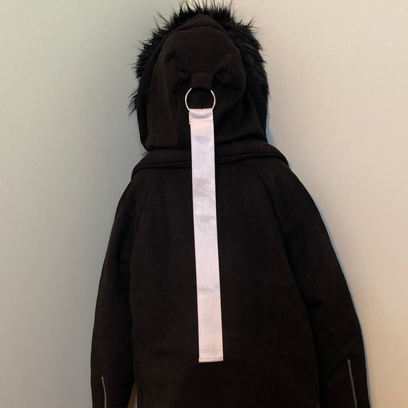 Black Faux Fur Hood Parka - Women - Picture 7 of 14